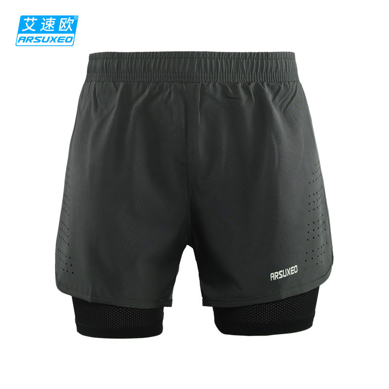 Men's Quick-Dry Running Shorts with Pockets for Summer